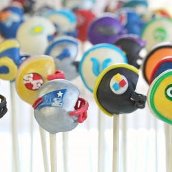 Football Helmet Cake Pops