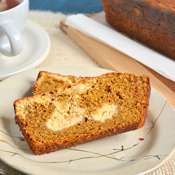 Whole Wheat Pumpkin Cheesecake Loaf