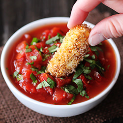 Baked Mexican Mozzarella Sticks