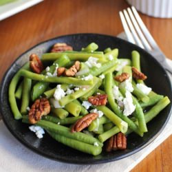 Green Beans Pecans and Goat Cheese