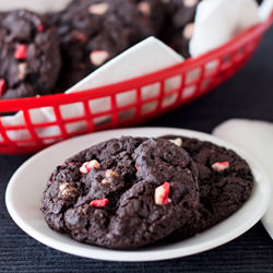 Chocolate Peppermint Crunch Cookies