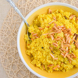 Saffron Rice with Slivered Almonds