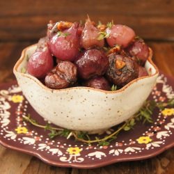 Braised Chestnuts & Pearl Onions