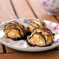 Black-Bottomed Coconut Macaroons