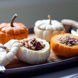 Pumpkin Bowls with Wild Rice