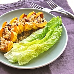 Spicy Squash Boats & Fruity Quinoa