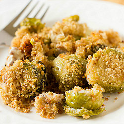 Brussels Sprouts and Bacon Gratin