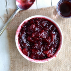 Tequila Soaked Cranberry Sauce