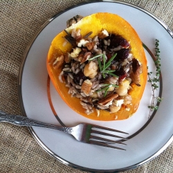 Stuffed Acorn Squash with Wild Rice