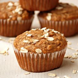 Cinnamon Honey Oat Muffins