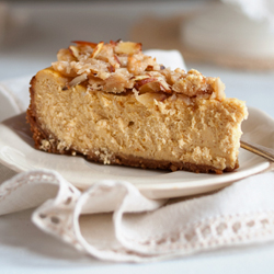 Almond Crunch Pumpkin Cheesecake