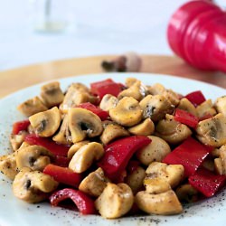 Sauteed Mushrooms With Red Peppers