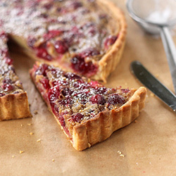 Brown Sugar Custard-Cranberry Tart