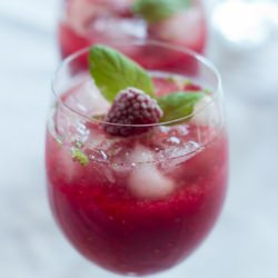 Aqua Fresca with Raspberries