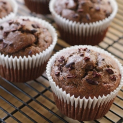 Jumbo Chocolate and Banana Muffins