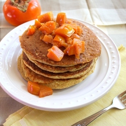 Persimmon Cornmeal Pancakes