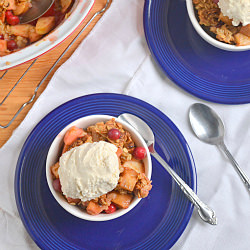 Honey-Ginger Cranberry Apple Crisp