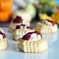 Garlic Pistachio Cranberry Tarts