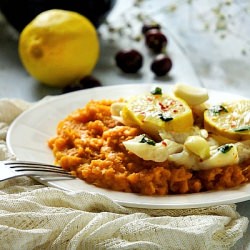 Sweet Mashed Potatoes with Cod