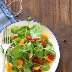 Miners Lettuce with Sundried Tomato