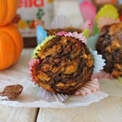 Pumpkin Nutella Swirl Muffins