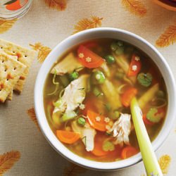 Chicken Soup with Star Pasta