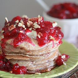 Leftover Cranberry Sauce Pancakes