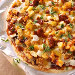 Chicken Parmesan Enchilada Pizza