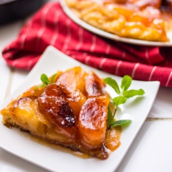 Tarte Tatin with Shaved Foie Gras