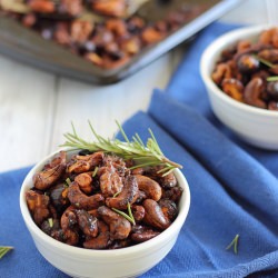 Spiced Rosemary Maple Cider Nuts