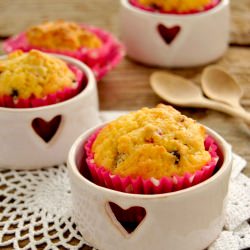 Corn Muffins and Strawberries