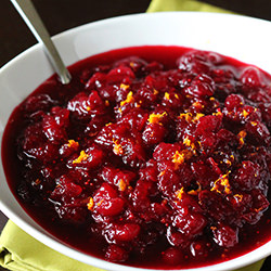 Orange Bourbon Cranberry Sauce