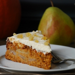 Whole Wheat Pumpkin-Pear Cake