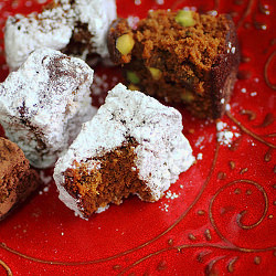 Chewy Pistachio Gingerbread Bite