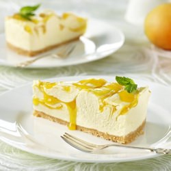 Chocolate Mango Swirl Cheesecake