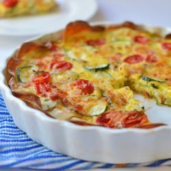 Vegetable and Pancetta Quiche