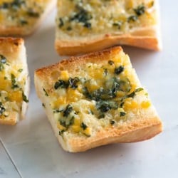 Cheesy Garlic Bread with Basil