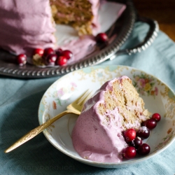 Ginger Cake with Cranberry Frosting