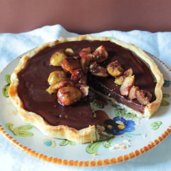 Spiced Chocolate Ganache Fig Tart