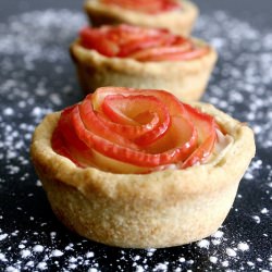 Apple-Almond Rose Tartlets