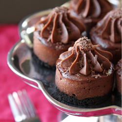 Mini Chocolate Raspberry Cheesecake