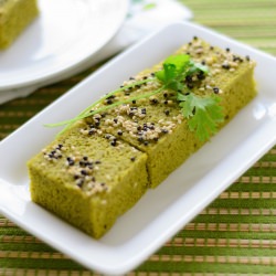 Spinach Dhokla