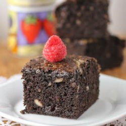 Raspberry and Walnut Brownies