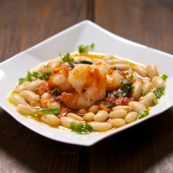 Tuscan Shrimp with Beans