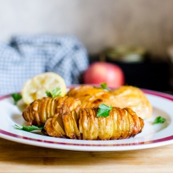 Garlic Parmesan Hasselback Potatoes