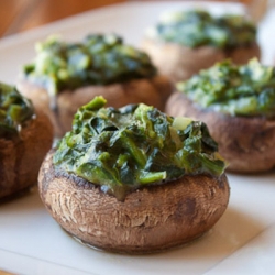 Creamed Spinach Stuffed Mushrooms