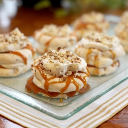 Almond Topped Caramel Dacquoise