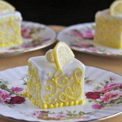 Lemon Glazed Petit Fours