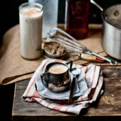 Warm Coconut Milk with Bourbon