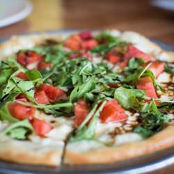 Watermelon, Feta, Arugula Pizza